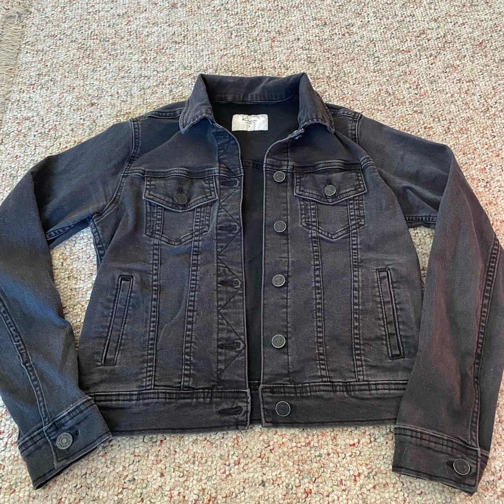 KanCan faded Black Jean Jacket